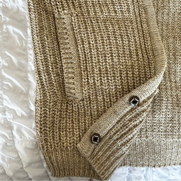 SPARKLE AND FADE Urban Outfitters Oversized Grandpa style Cardigan Oatmeal - Picture 8 of 8
